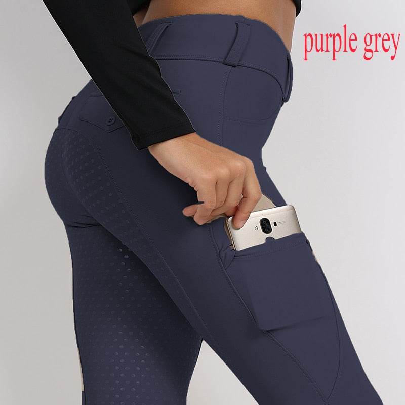 Full Seat Silicone Equestrian Breeches *Anti-pilling Horse Riding Tights Jodhpur Leggings Pants Women Equestrian Clothes