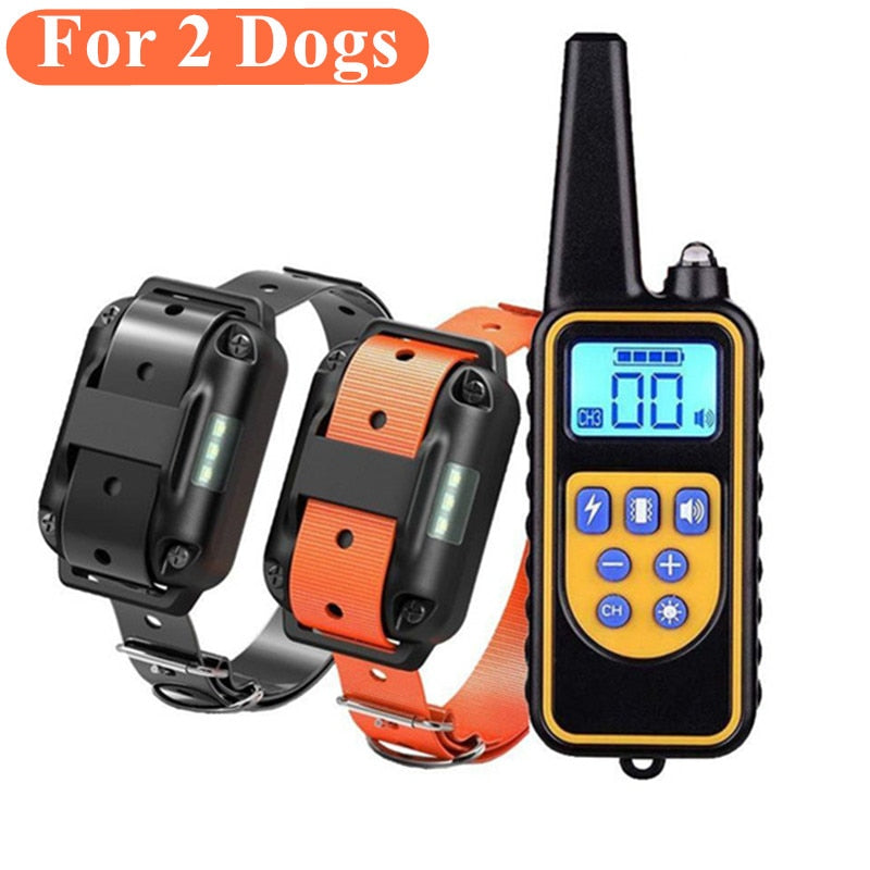 Electric Dog Training Collar Waterproof Dog Bark Collar Pet With Remote Control* Rechargeable Anti Barking Device All Size Dogs