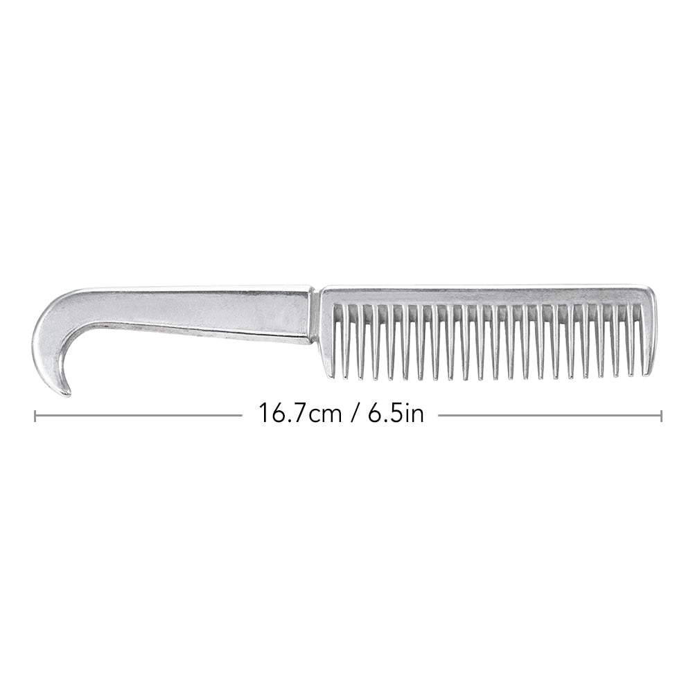 Aluminum Alloy Horse Comb Mane Tail Pulling Comb Metal Horse Grooming Comb Tool Horse Riding Equipment*