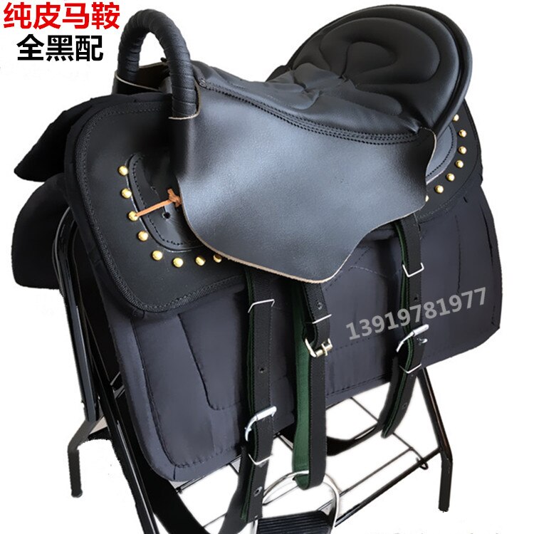 Horse Riding Saddle Pad Full Set horseback Riding Accessories Full Leather Saddle *