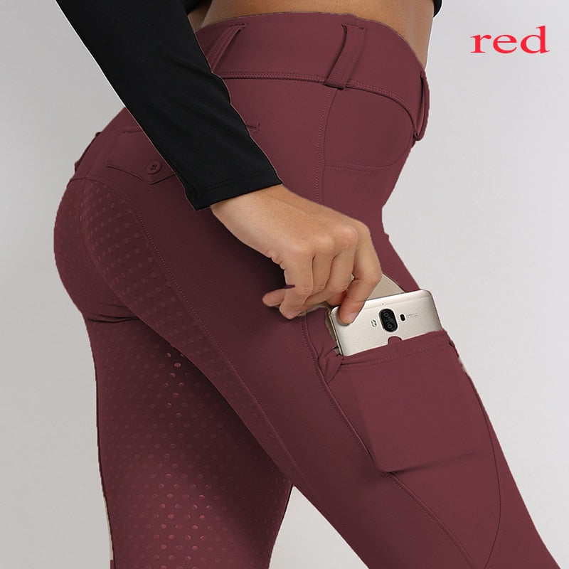 Full Seat Silicone Equestrian Breeches *Anti-pilling Horse Riding Tights Jodhpur Leggings Pants Women Equestrian Clothes