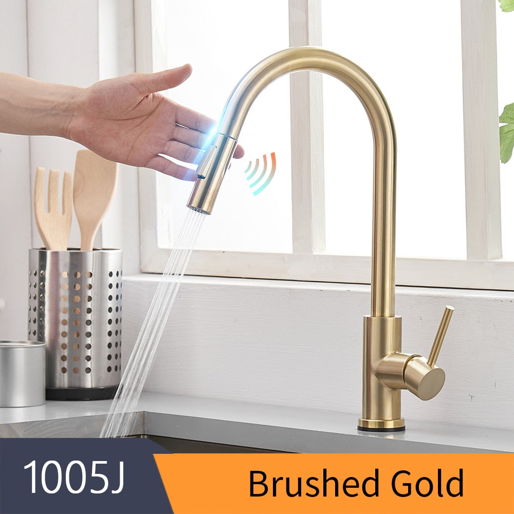 Smart Touch Kitchen Faucets* Crane For Sensor Kitchen Water Tap Sink Mixer Rotate Touch Faucet Sensor Water Mixer KH-1005