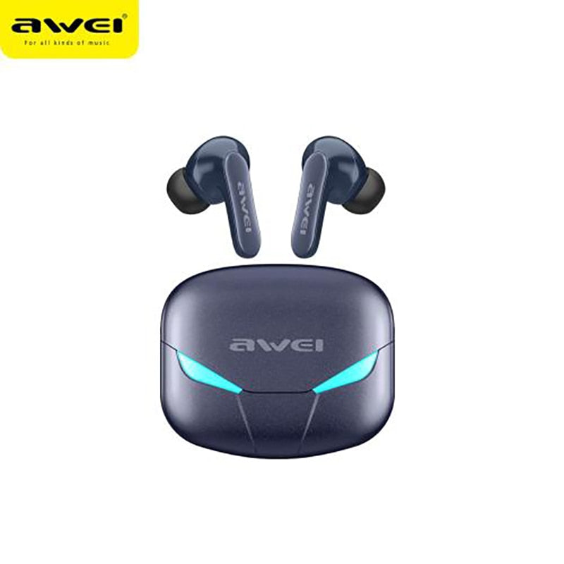 Awei T35 TWS Wireless Earphone Gaming With Mic Bluetooth Wireless Headphones Low Latency Gaming Earbuds Dual Mode AAC Wholesale*