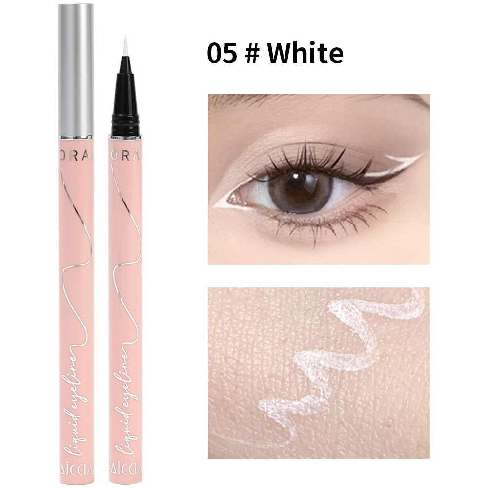 Ultra-thin Waterproof Liquid Eyeliner *Korean Makeup for Women Quick Dry Smooth Eye Liner Long Last Lower Eyelash Pen Cosmetics