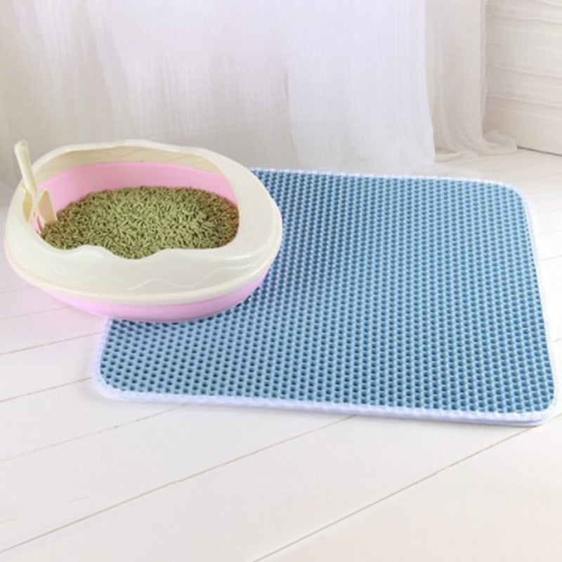 Double Layer EVA Cat Litter Pad Waterproof Non-slip Sand Basin Filter Kitten Dog Washable Mattress Floor Mat Pet Clean Supplies*