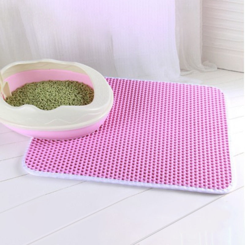 Double Layer EVA Cat Litter Pad Waterproof Non-slip Sand Basin Filter Kitten Dog Washable Mattress Floor Mat Pet Clean Supplies*