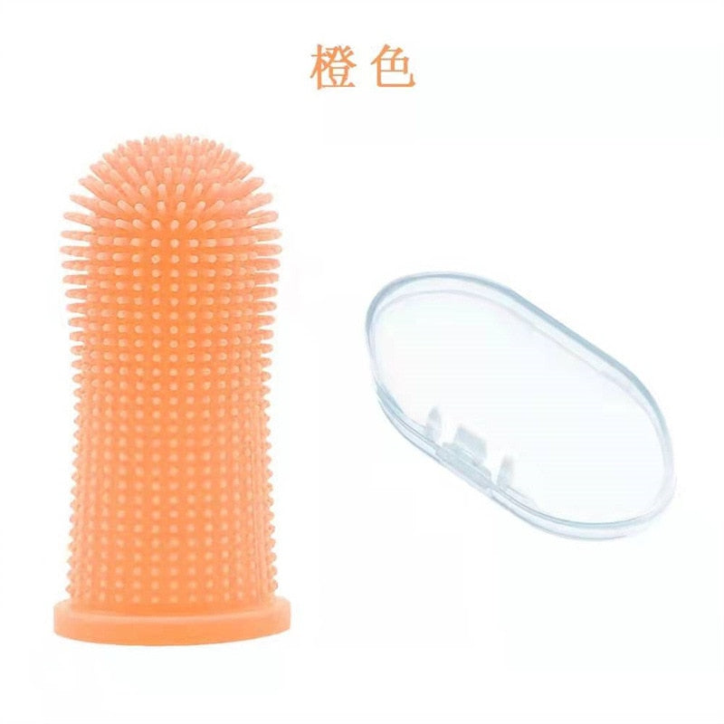 Dog Super Soft Pet Finger Toothbrush Teeth Cleaning Bad Breath Care Nontoxic Silicone Tooth Brush Tool Dog Cat Cleaning Supplies*