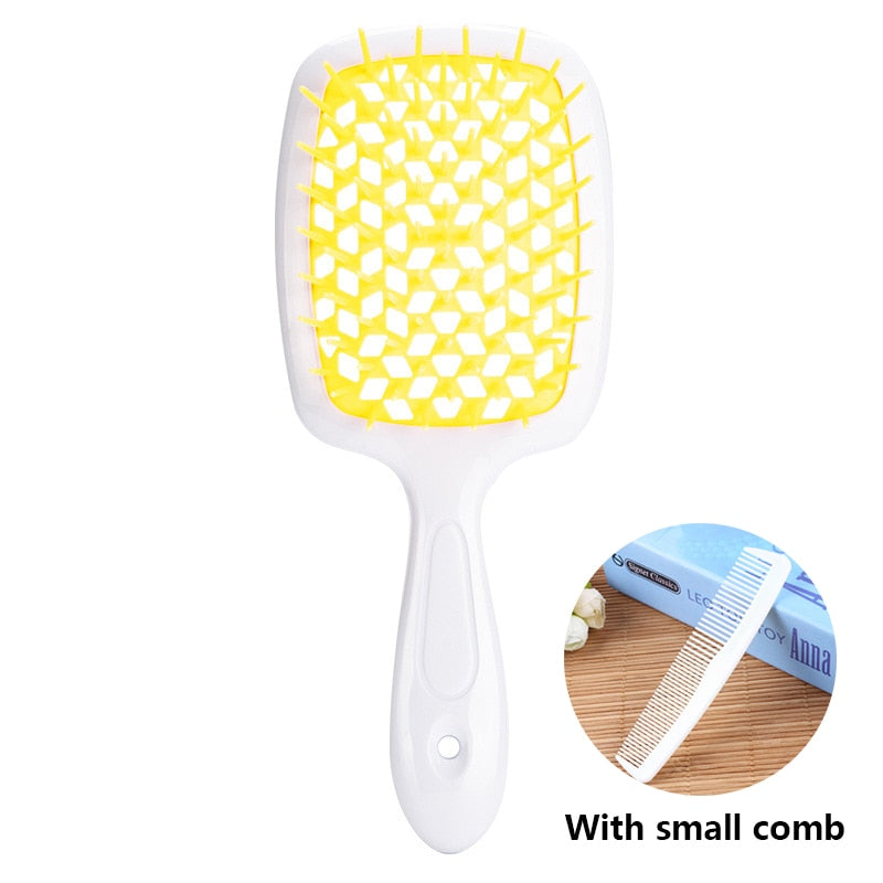 Easy Blow Detangling Brush* Wide Teeth Air Cushion Comb Pro Salon Hair Care Styling Tool Anti Tangle Anti-static Hairbrush Head Comb Hairdressing Tools