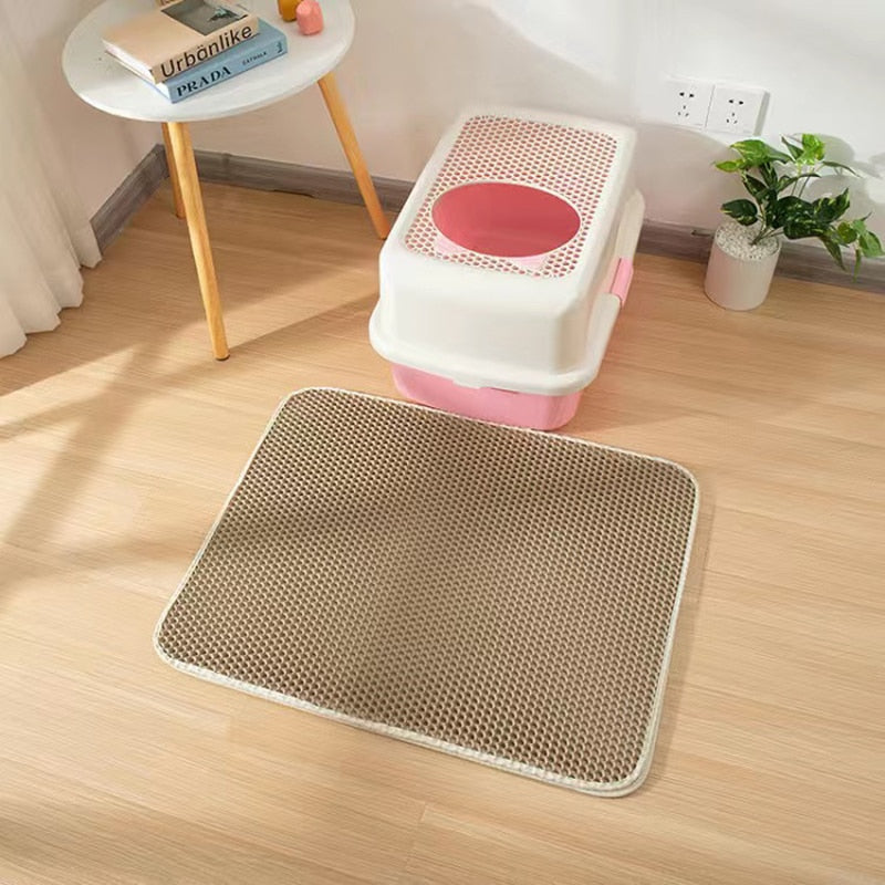 Double Layer EVA Cat Litter Pad Waterproof Non-slip Sand Basin Filter Kitten Dog Washable Mattress Floor Mat Pet Clean Supplies*