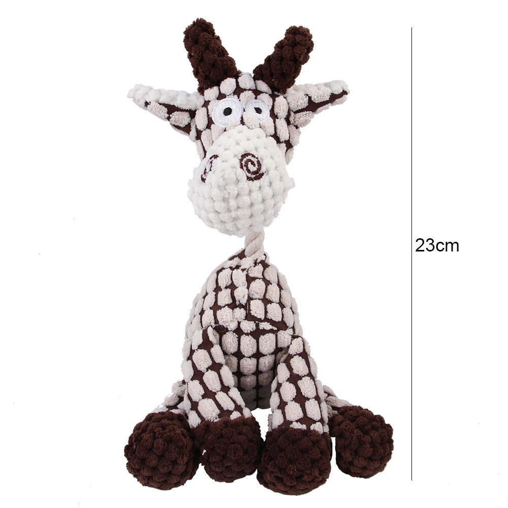 Fun Pet Toy Donkey Shape Corduroy Chew Toy *For Dogs Puppy Squeaker Squeaky Plush Bone Molar Dog Toy Pet Training Dog Accessories