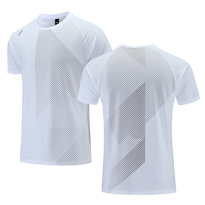 Quick Dry* Men Running T-shirt Fitness Sports Top Gym Training Shirt Breathable Jogging Casual Sportswear