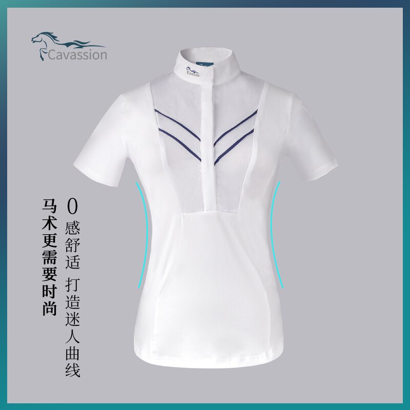 Equestrian T-shirt *white rider cloth female riding horse T shirt short sleeves kid T shirt washing T shirt  competition8102069