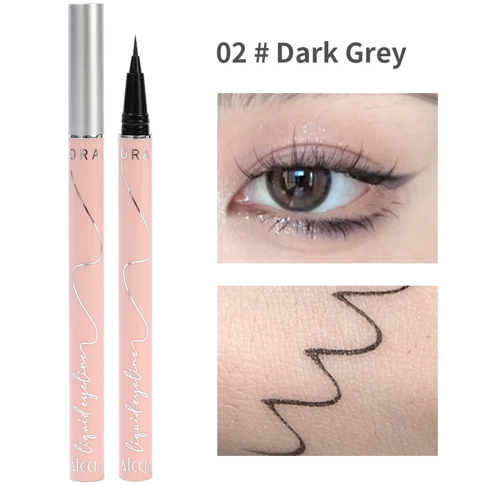 Ultra-thin Waterproof Liquid Eyeliner *Korean Makeup for Women Quick Dry Smooth Eye Liner Long Last Lower Eyelash Pen Cosmetics