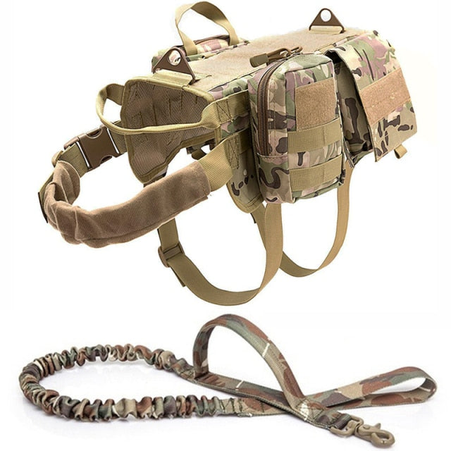 Tactical Military Dog Harness* With Packs