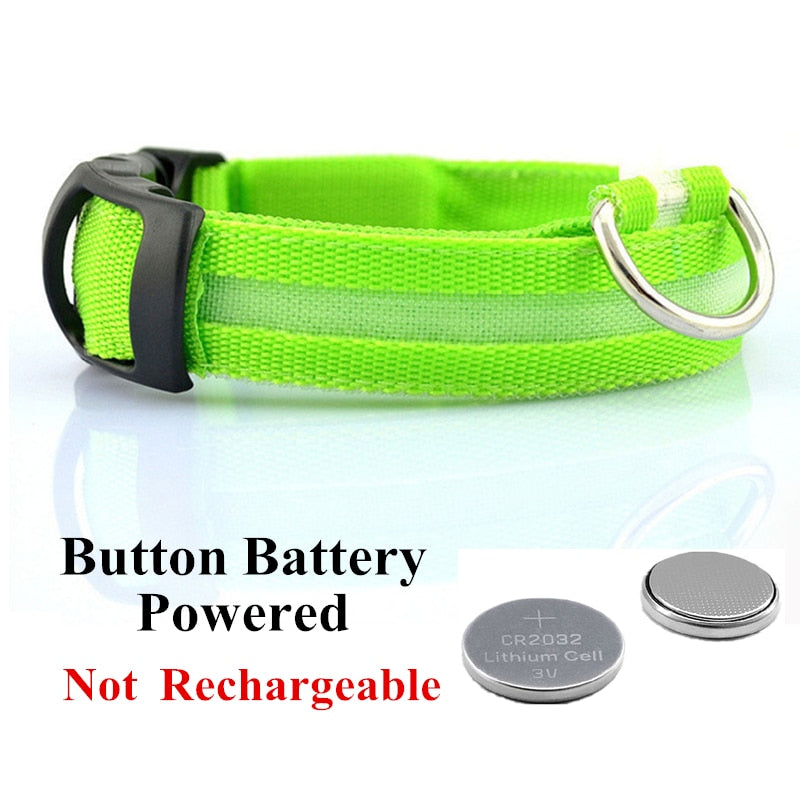 Adjustable LED Glowing Pet Collar Safety Collar rechargeable*