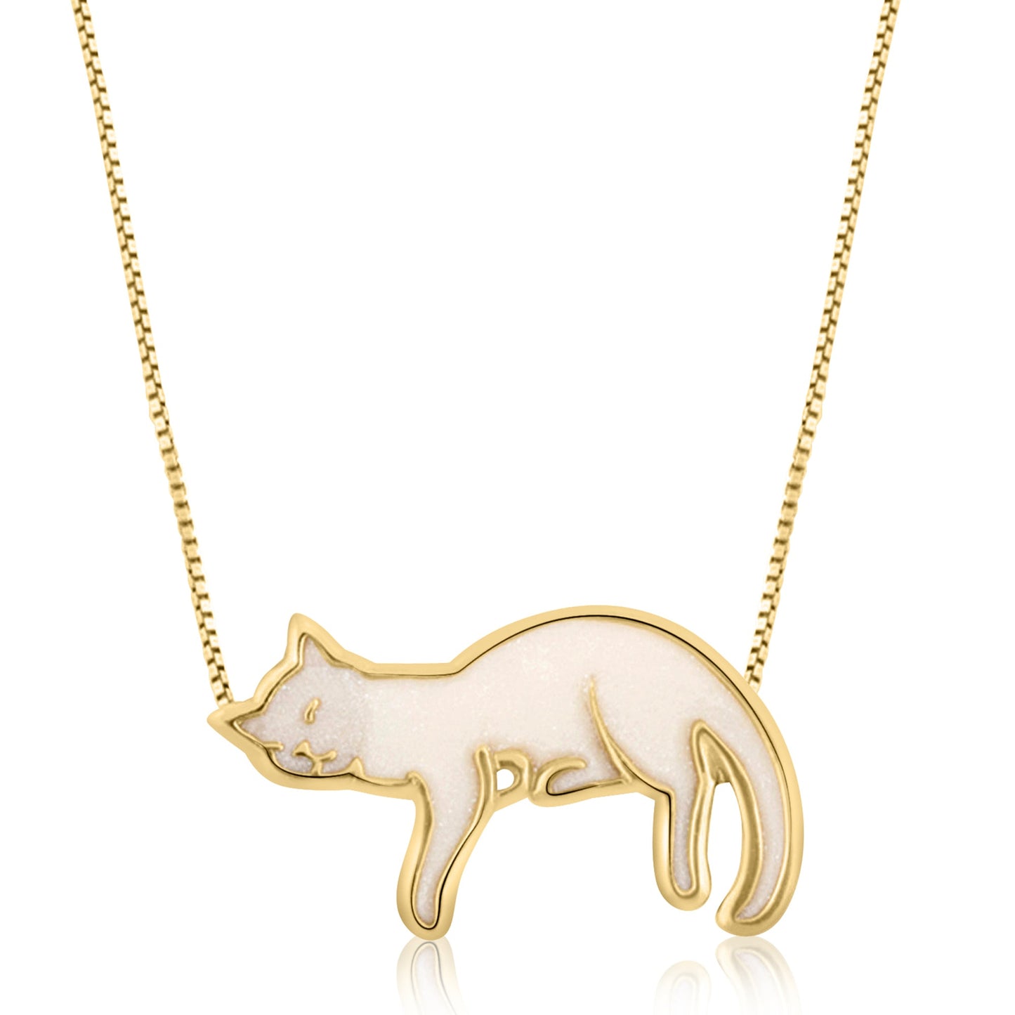 Gold Plated Silver Cat Necklace Pet Lovers Gift*