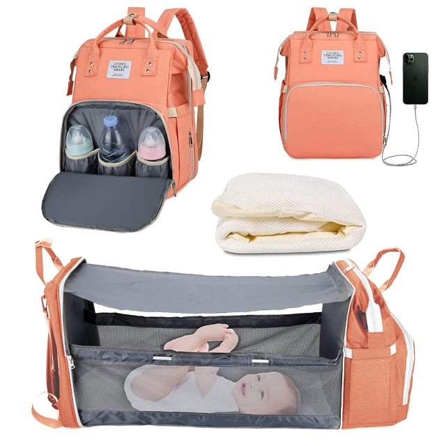 Portable Baby Bed* Travel Crib Baby Bag Diaper Bag