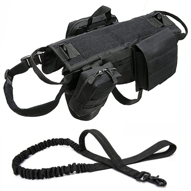 Tactical Military Dog Harness* With Packs