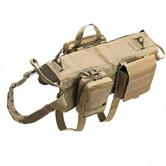 Tactical Military Dog Harness* With Packs