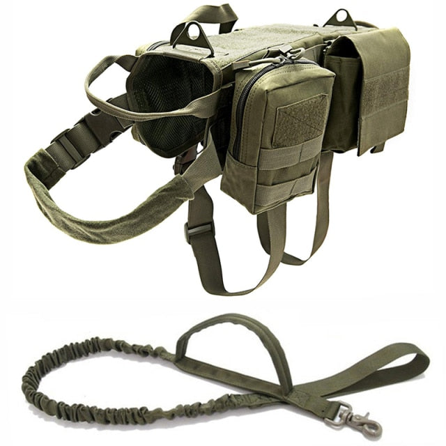 Tactical Military Dog Harness* With Packs