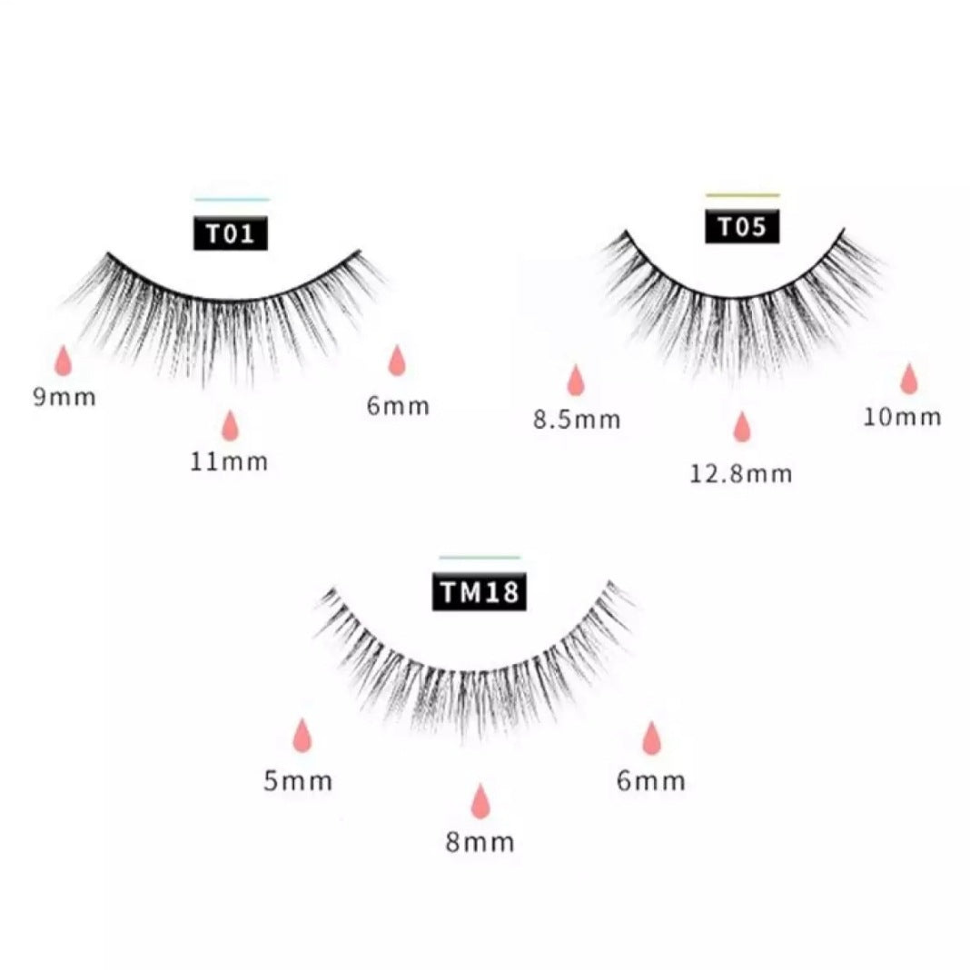 Reusable Magnetic Self-Adhesive Eyelashes* No Eyeliner Or Glue Needed False Lashes Stable And Easy To Put On Natural Look And Waterproof Fake Eyelashes