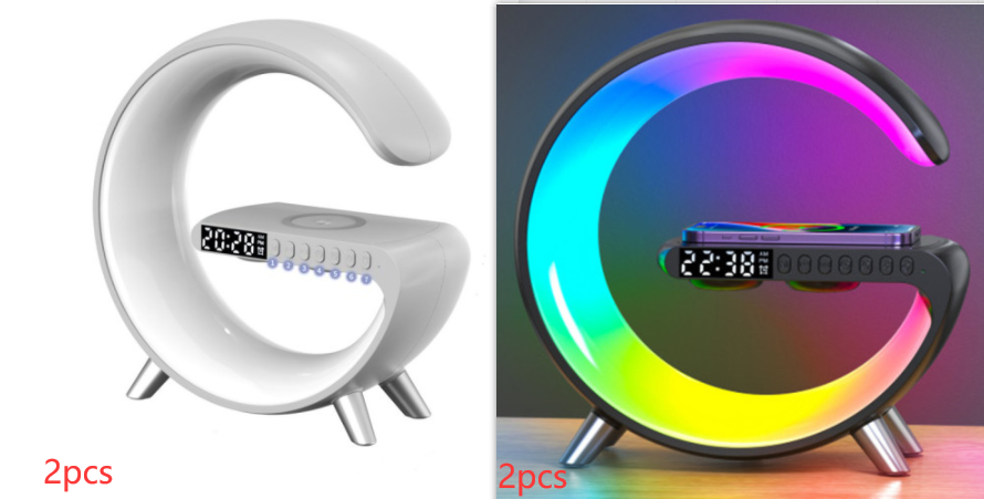 2023 New Intelligent LED Lamp Bluetooth Speaker* Wireless Charger Atmosphere Lamp App Control For Bedroom Home Decor