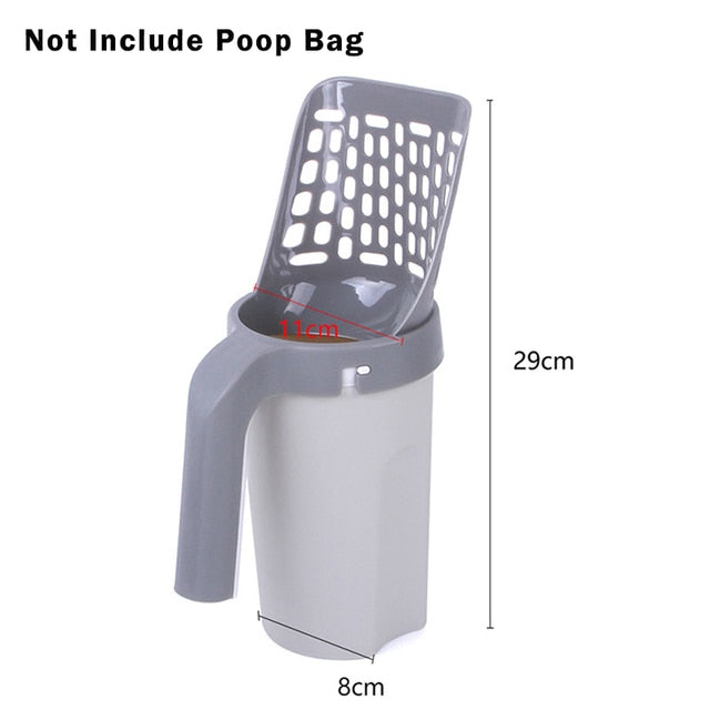 Portable Self-cleaning Pet Litter Box Scoop with bag Cat litter scoop*