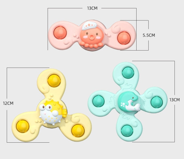 3Pcs Baby Spin Top Bath Toys*