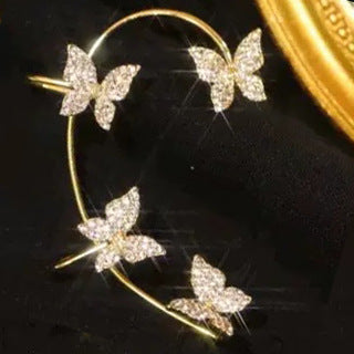 Fashion Earring Butterfly Ear Clip And Ear Hook Jewelry*