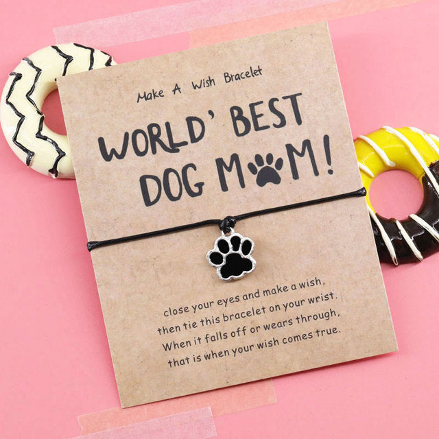 Paws Wish Bracelet World's Best Dog Mom*