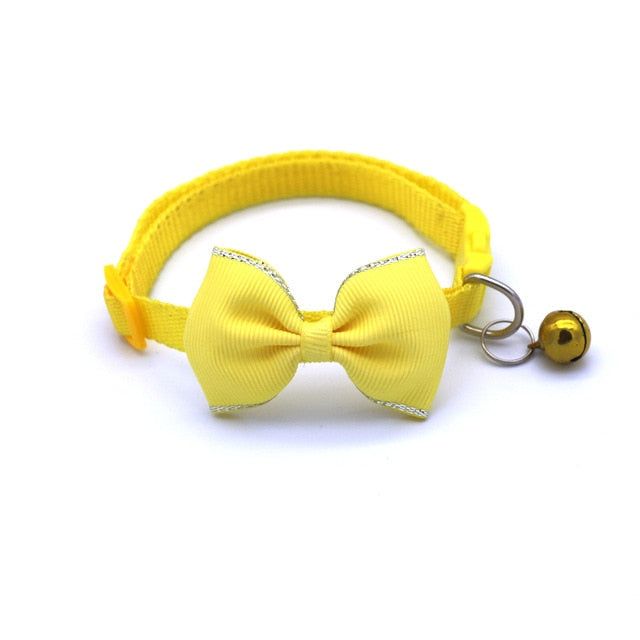 Stylish Bow and Bell Pet Collar*