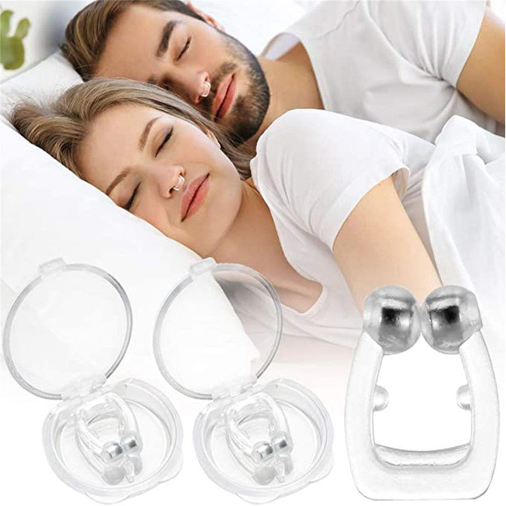 Silicone Magnetic Anti Snore Stop * Snoring Nose Clip Sleep Pillow Sleeping Aid Apnea Guard Night Device