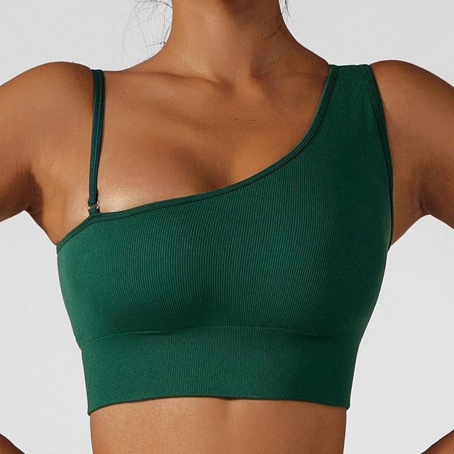 Summer Sexy Oblique Shoulder Yoga Clothes Tops*