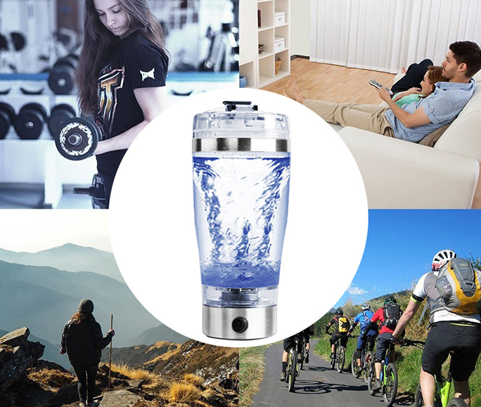 Electric Protein Shake Stirrer* USB Shake Bottle Milk Coffee Blender Kettle Sports And Fitness Charging Electric Shaker Cup