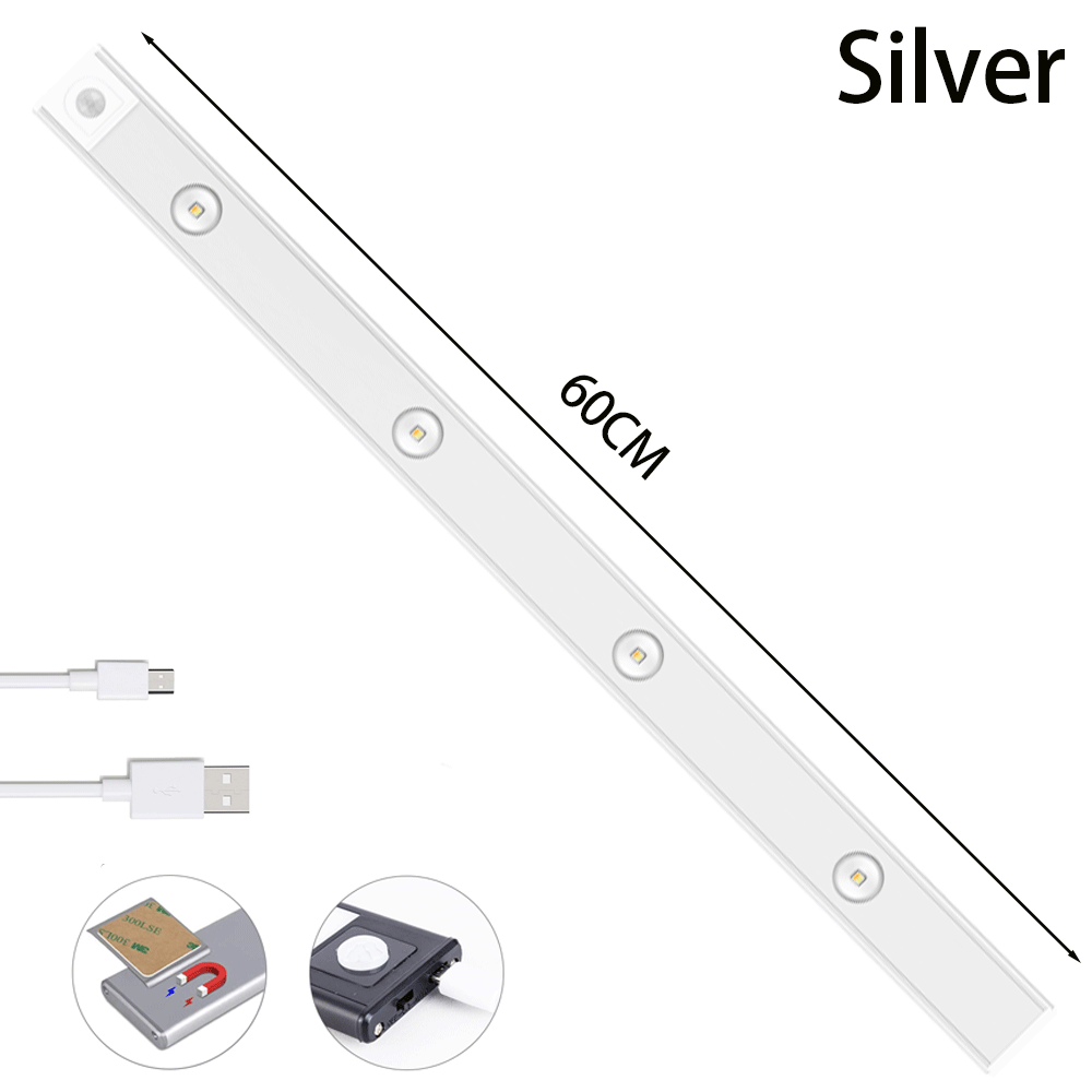 USB LED* Night Light Motion Sensor Wireless Thin LED Wine Cooler Light For Kitchen Cabinet Bedroom Wardrobe Indoor Lighting