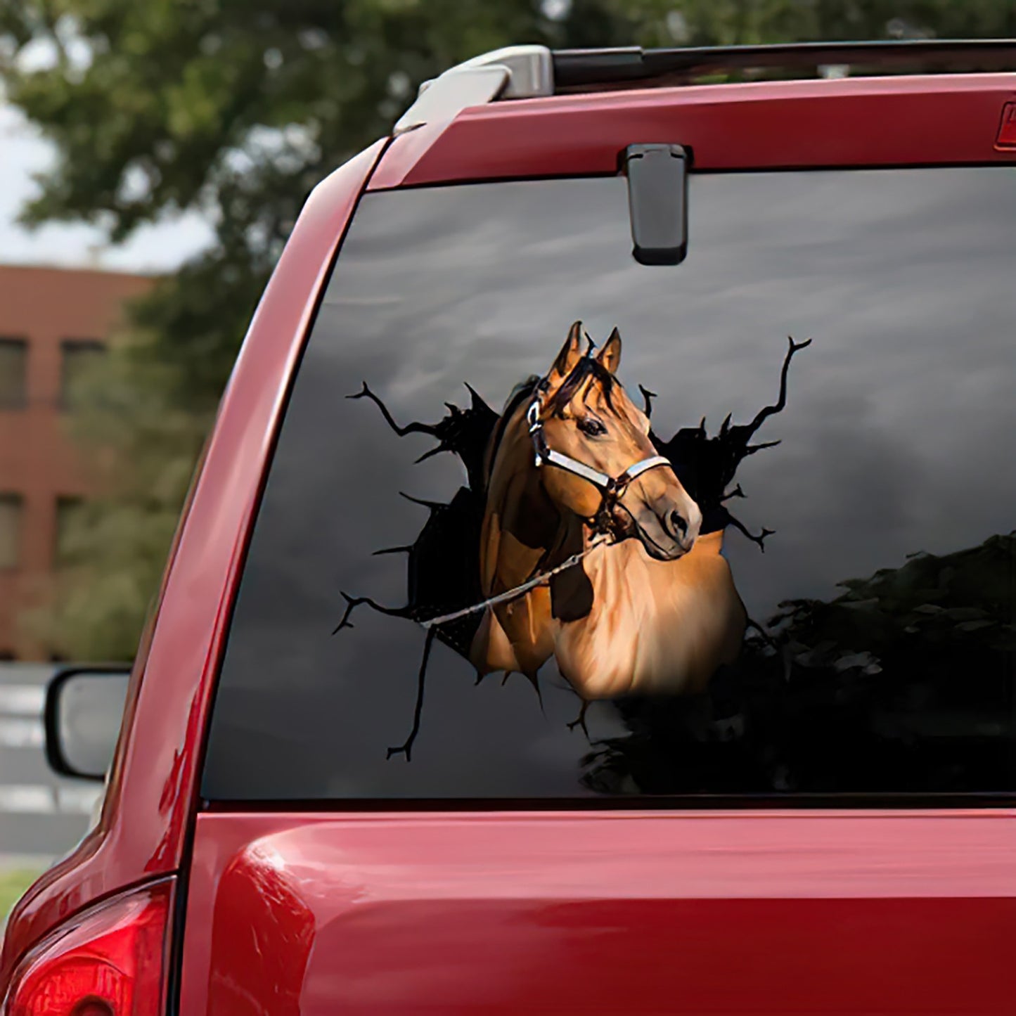 Bull Horse Car Window Paste Static Glass Sticker*