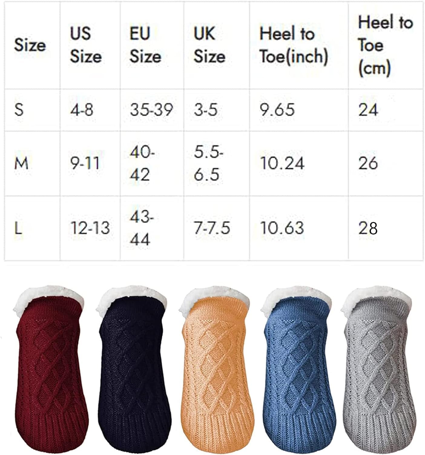 Slipper Socks for Women, Womens Slipper Socks Indoor Floor Non-Slip Thermal Socks, Woven and Velvet Soft Cozy Thick Indoor Socks Slippers (M, Grey)