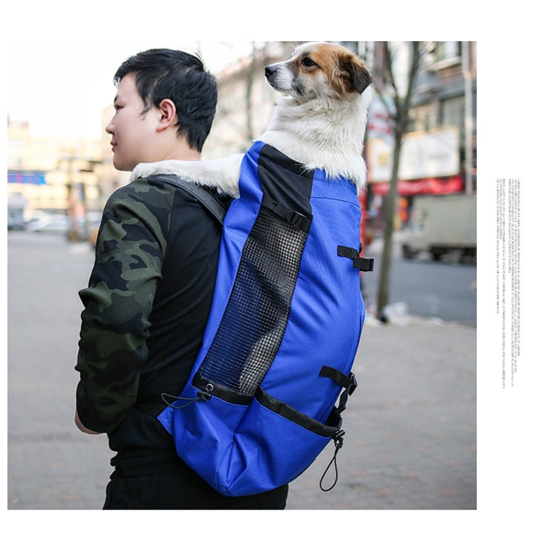 Pet Dog Backpack* Outdoor Double Shoulder Adjustable Reflective Carrying Travel Backpack