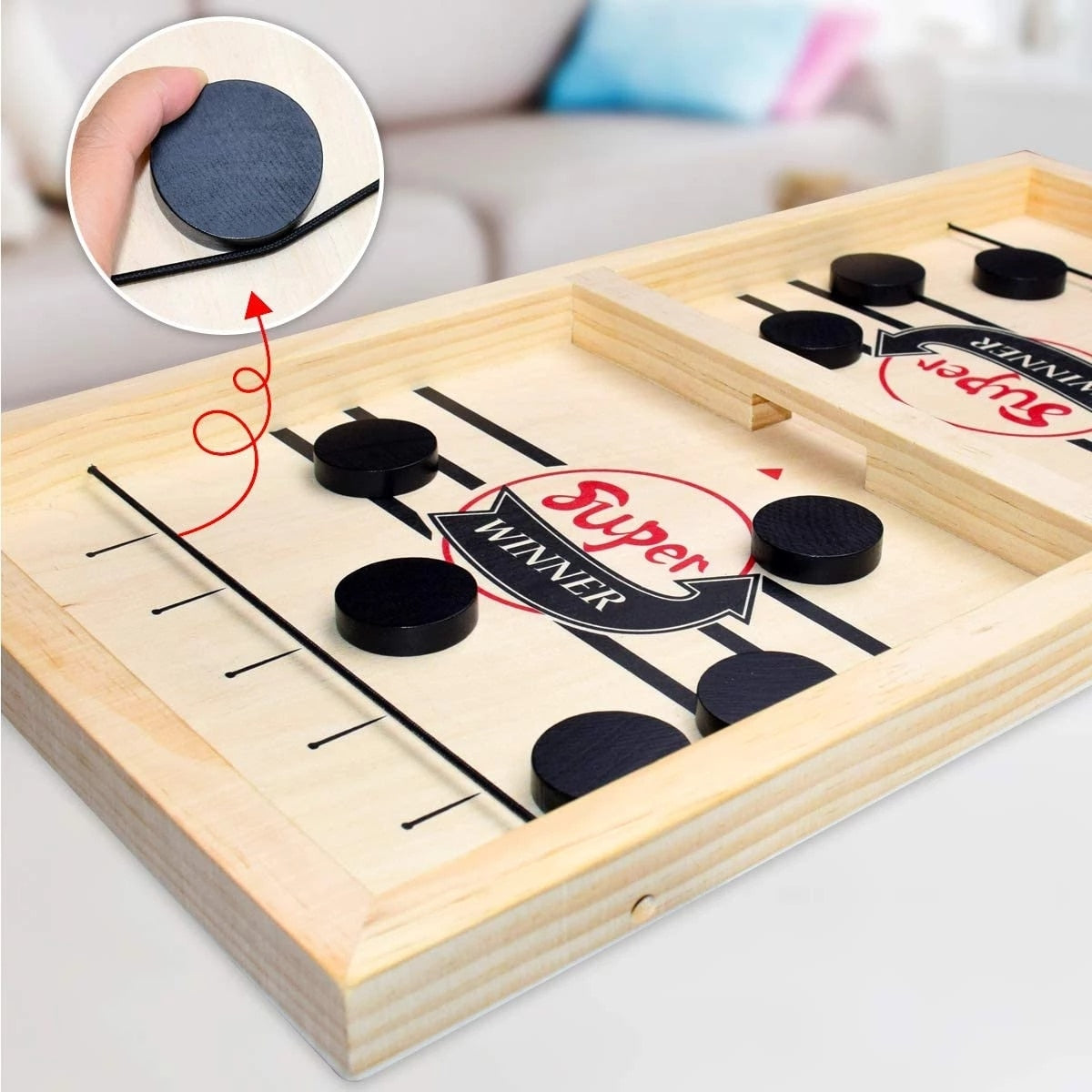 Table Hockey Fast Sling Puck Board Game*