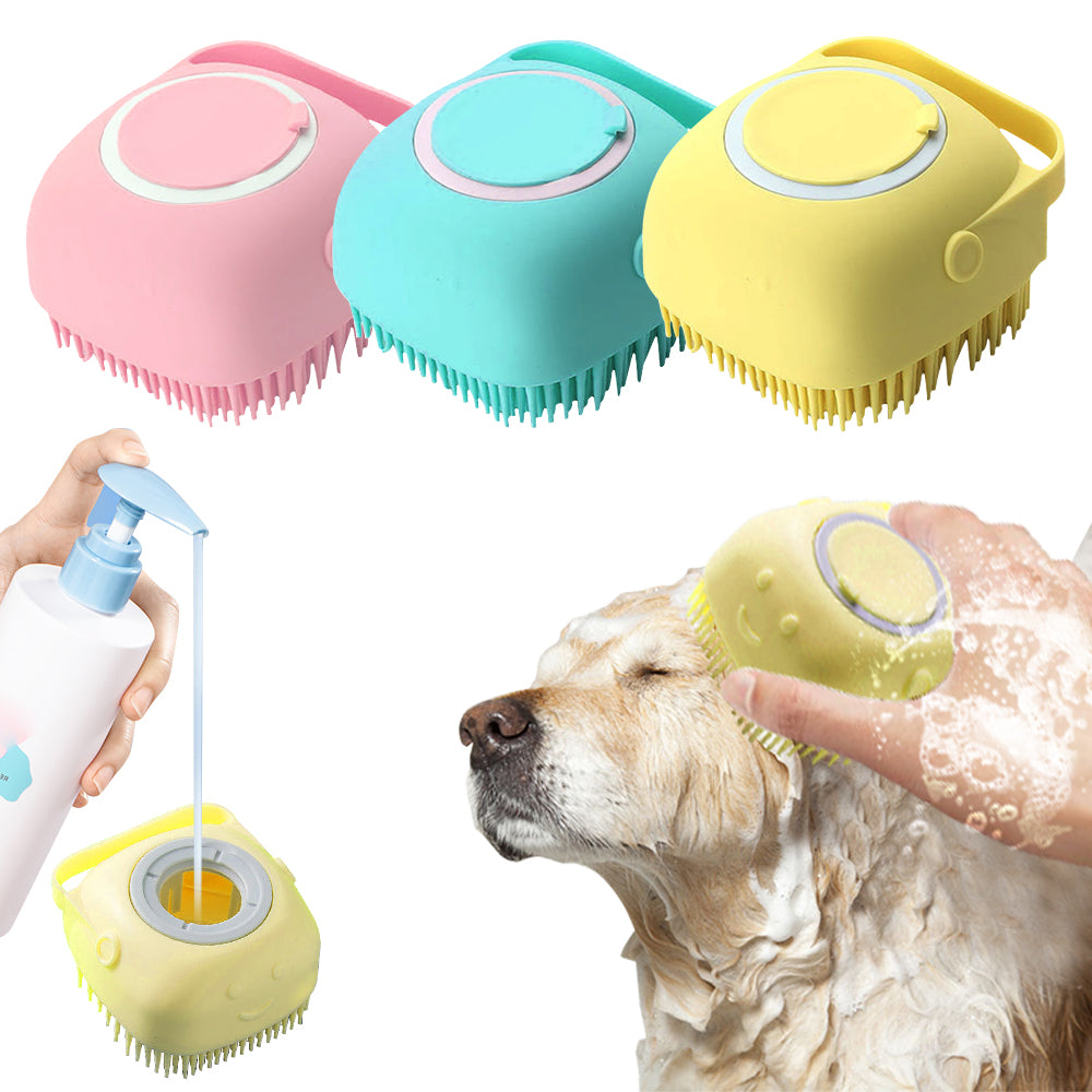 Soft Silicone Dog Brush* Pet Bathing Brush