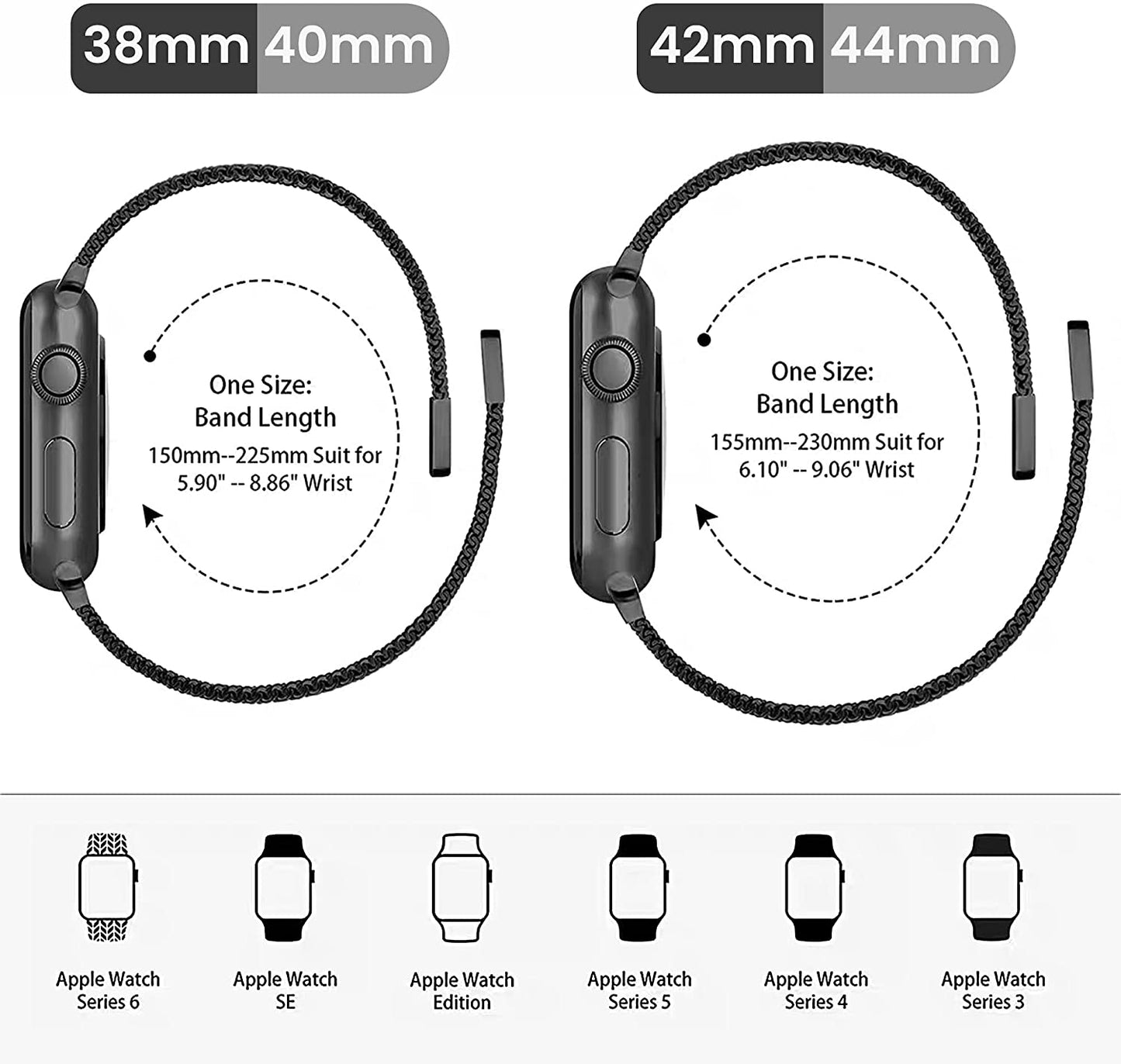 Magnetic Double Section Strap for iWatch*