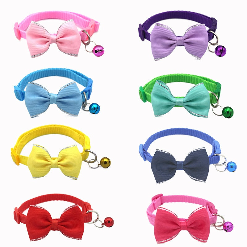 Stylish Bow and Bell Pet Collar*