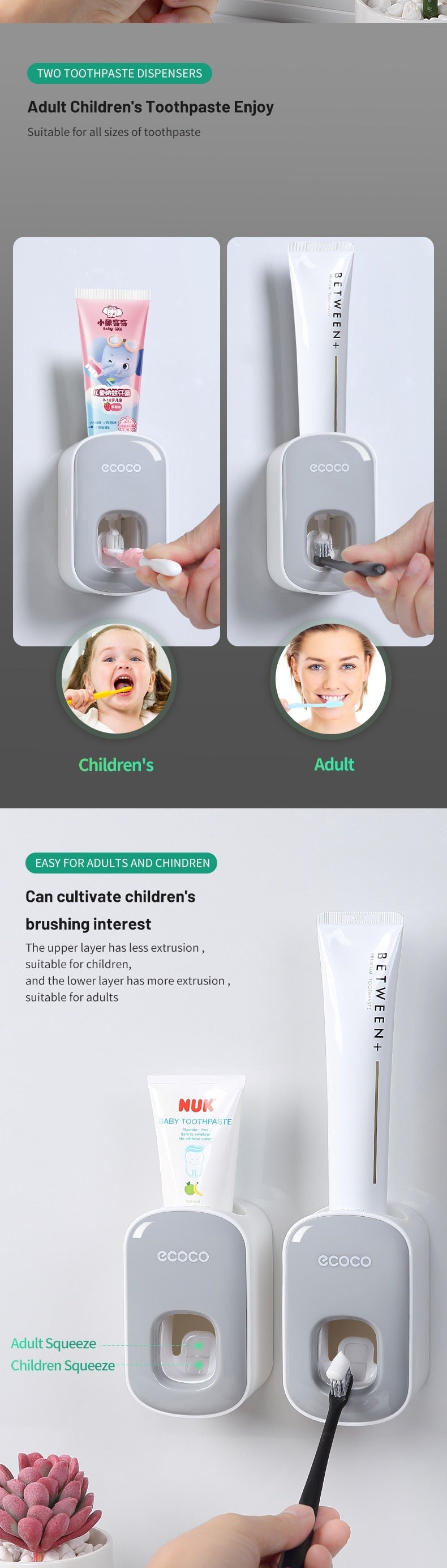 Automatic Toothbrush Toothpaste Holder Dispenser*