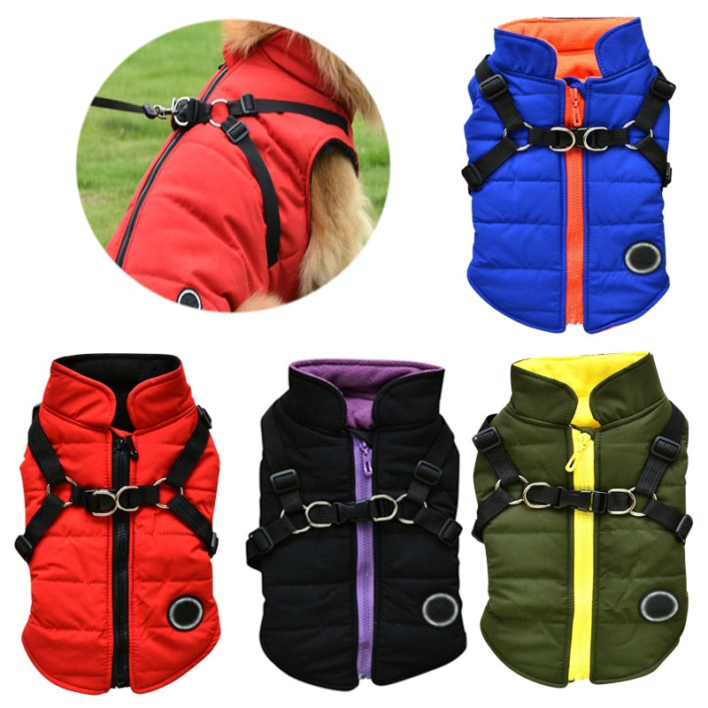 Waterproof Pet Coat With Harness*