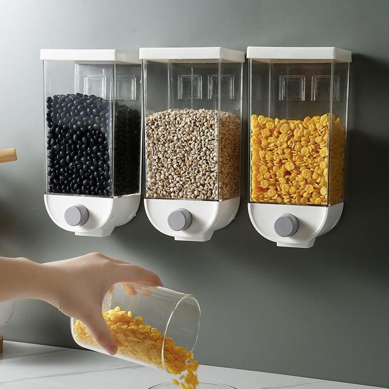 Wall-Mounted Kitchen Food Organizer Multi-Grain Sealed Jars*