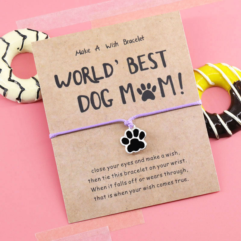 Paws Wish Bracelet World's Best Dog Mom*