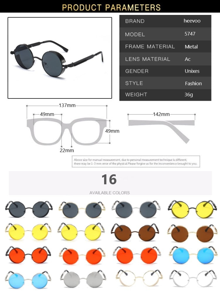 Men and Women Fashion Round Sun Glasses*