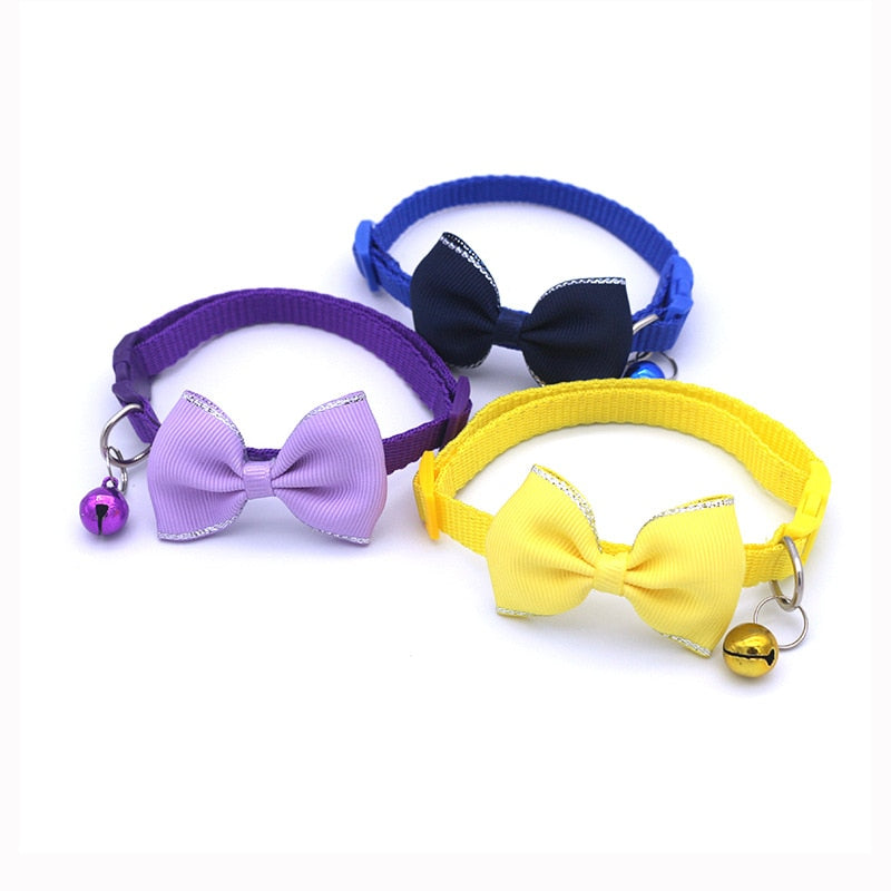 Stylish Bow and Bell Pet Collar*