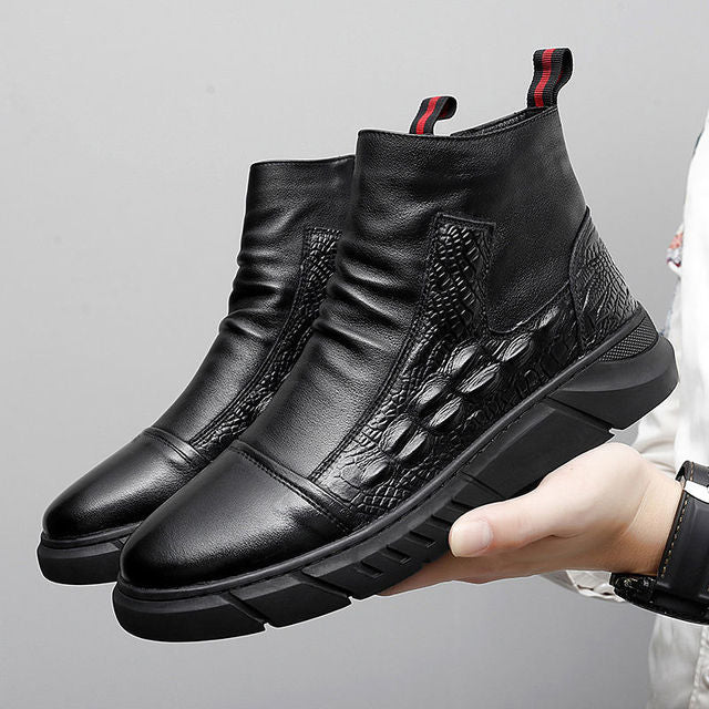 Men Work Boots Casual Thick-soled Men Shoes* Retro Wild Fashion Non-slip 2022 The New Men Shoes Low-top Flat Heel Autumn