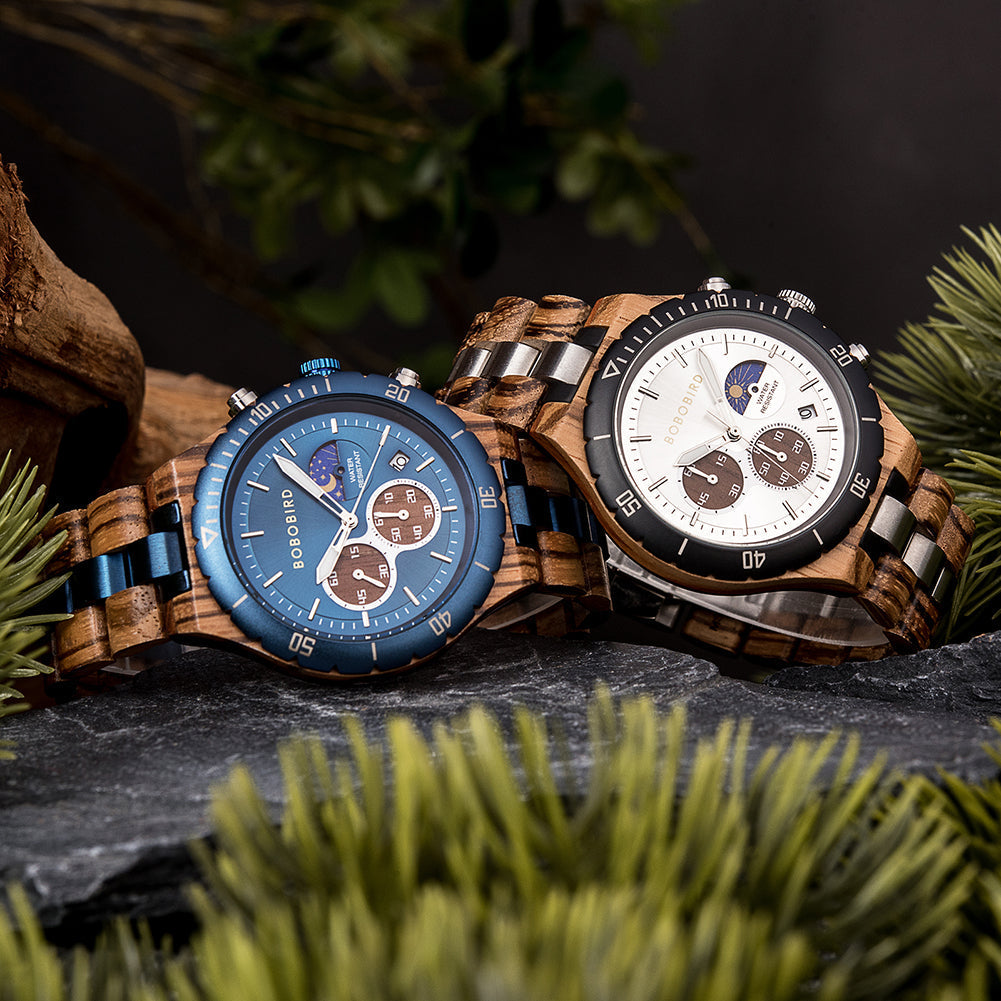 Luxury Wooden Chronograph Watch for Men*